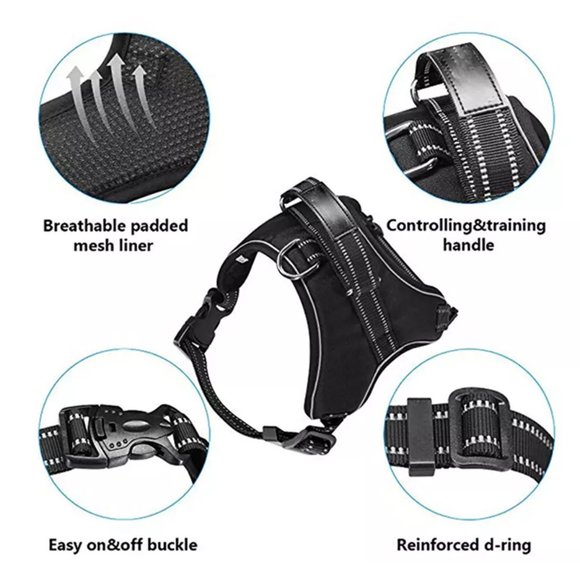 2 Pack Dog Harness Adjustable No-Pull Reflective Pet Vest - Picture 8 of 13